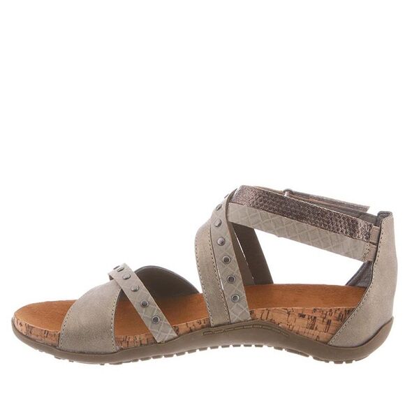 BEARPAW Julianna Pewter Sandals Sz 9 Silver/Pewter - Picture 3 of 16